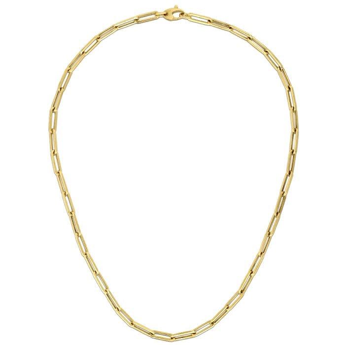 10K Yellow Gold Lite Paperclip Chain (4.20 mm)