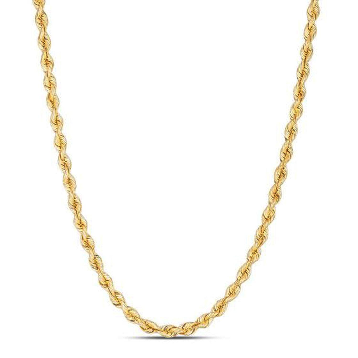 14k Yellow Gold Light Rope Chain (3.70 mm)