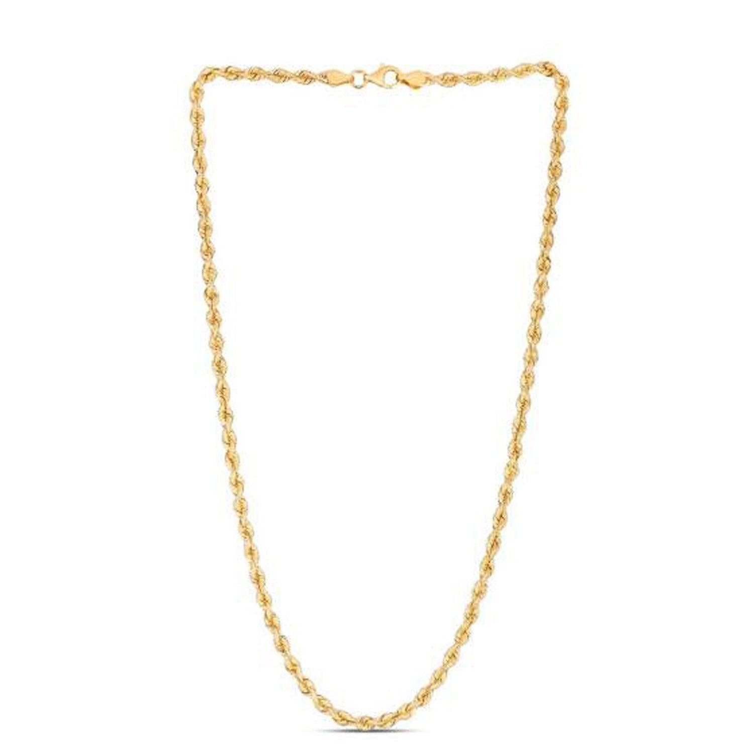 14k Yellow Gold Light Rope Chain (3.7 mm)