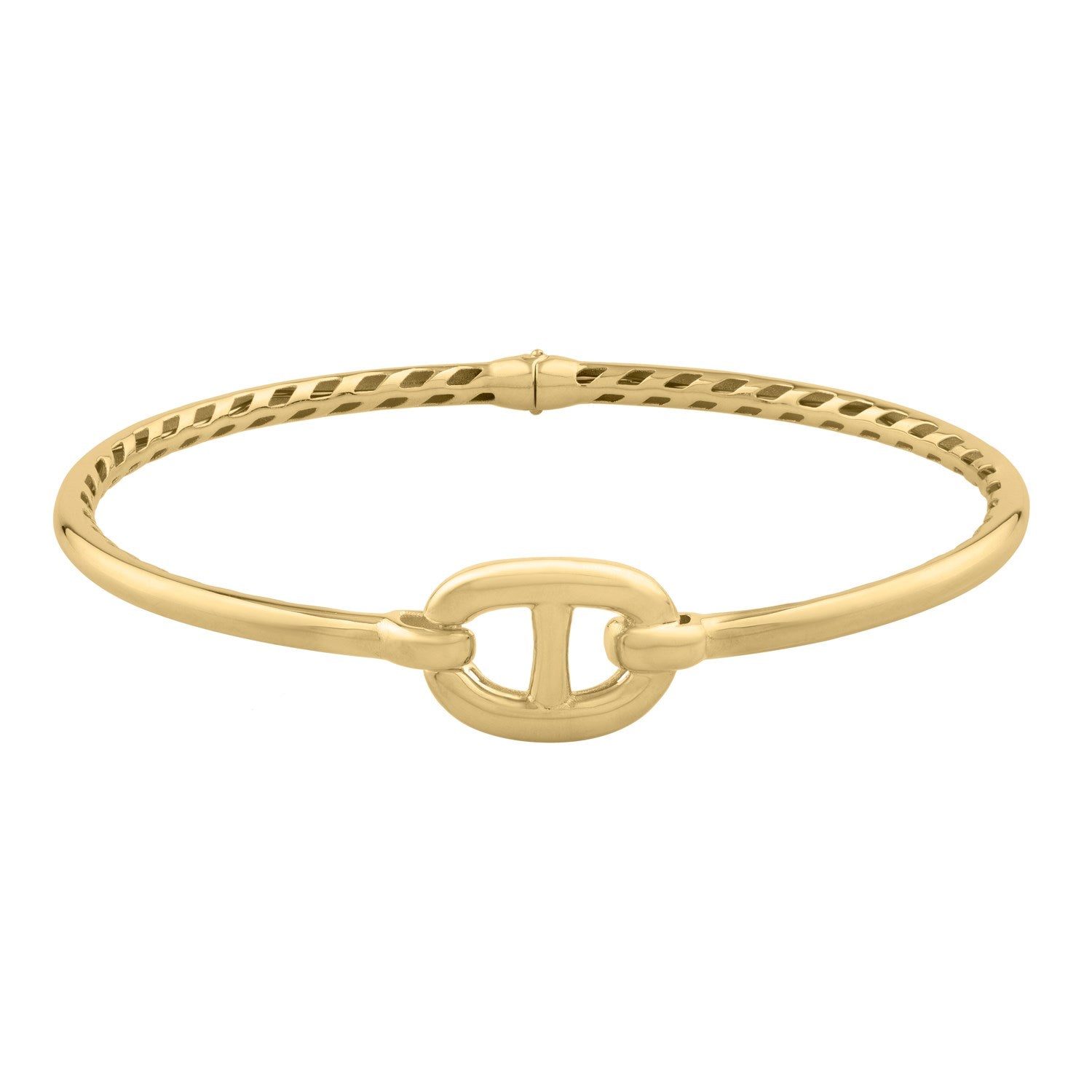 Single Mariner Link Bangle in 14K Yellow Gold (12.00 mm)