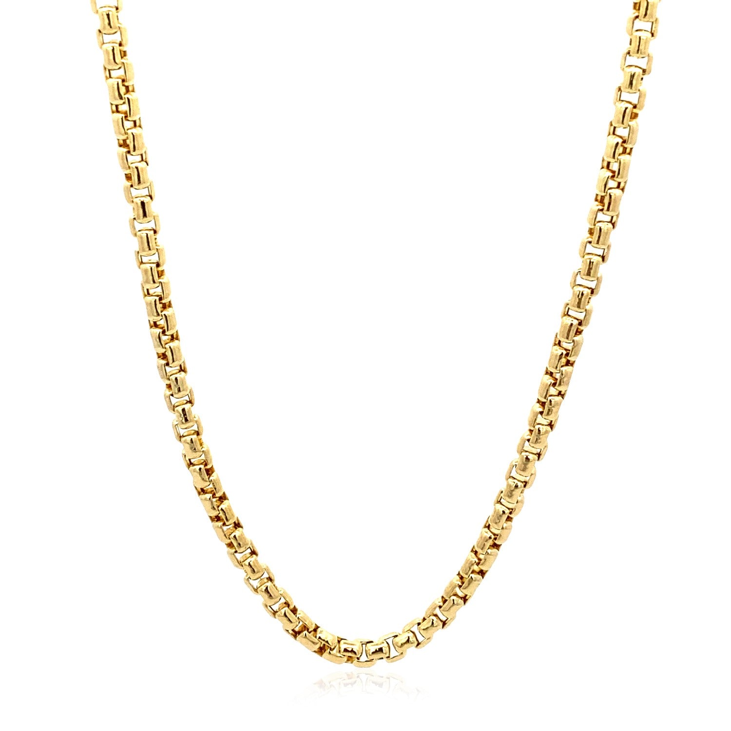 14k Yellow Gold Round Box Chain (3.4 mm)