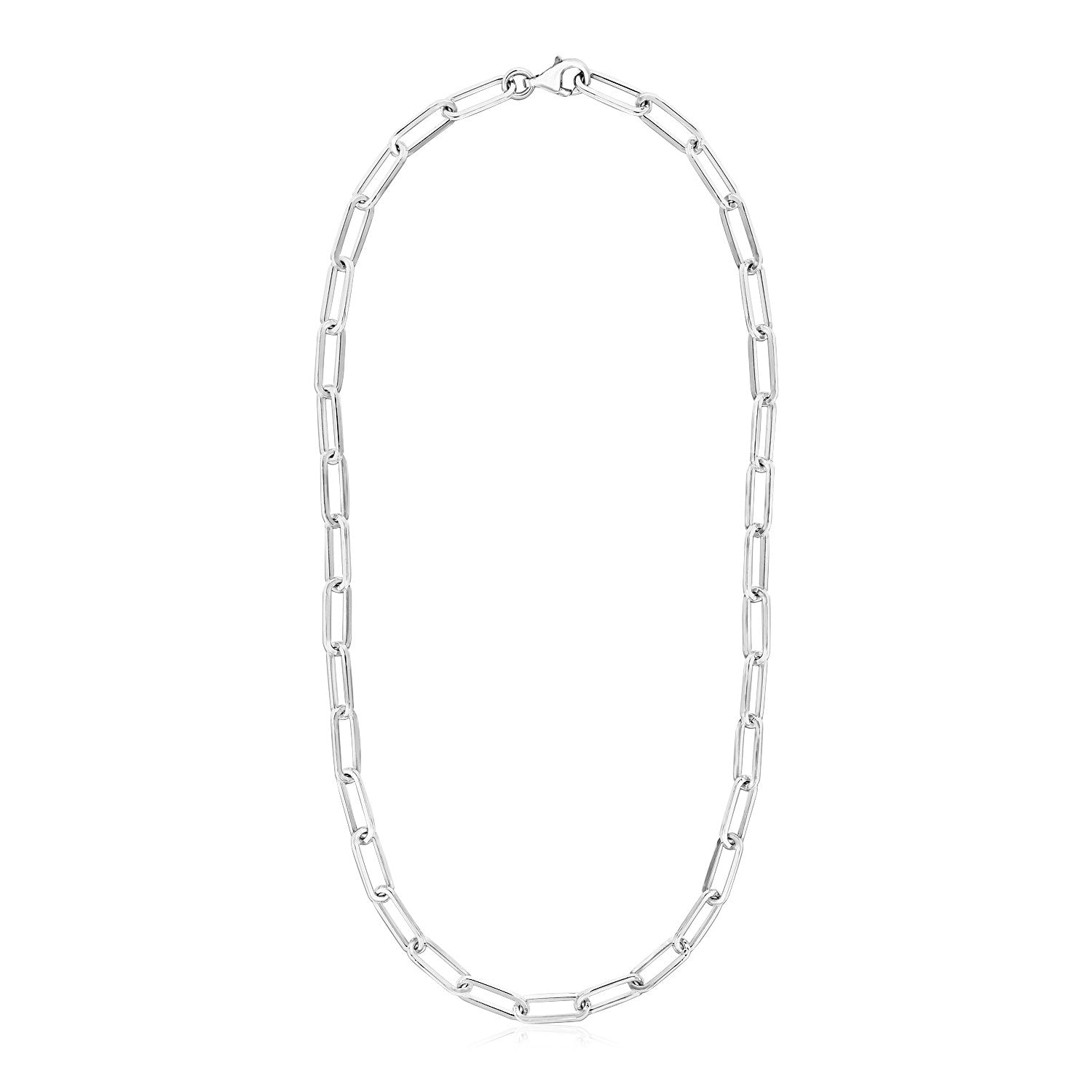 Sterling Silver Paperclip Chain Necklace