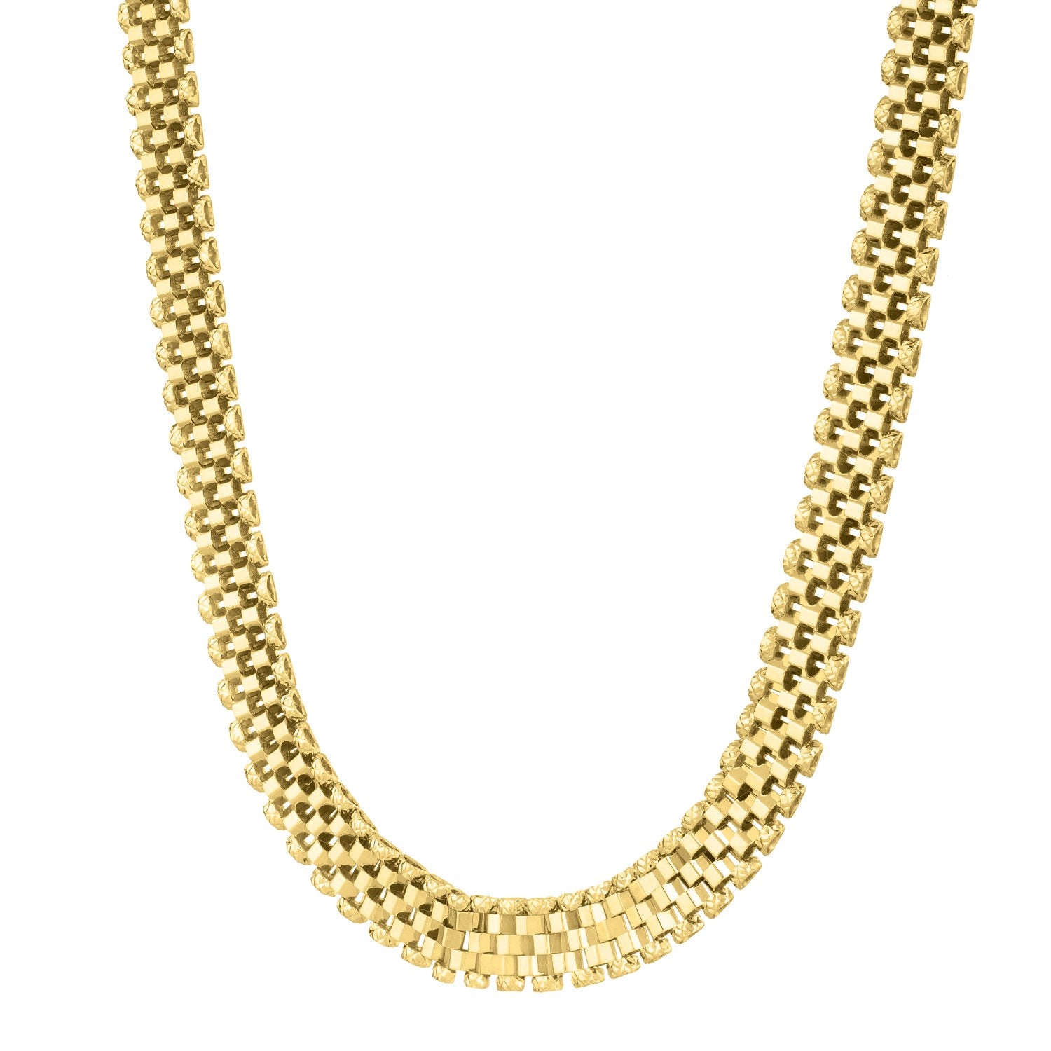 Panther Link Necklace in 14K Yellow Gold (9.60 mm)