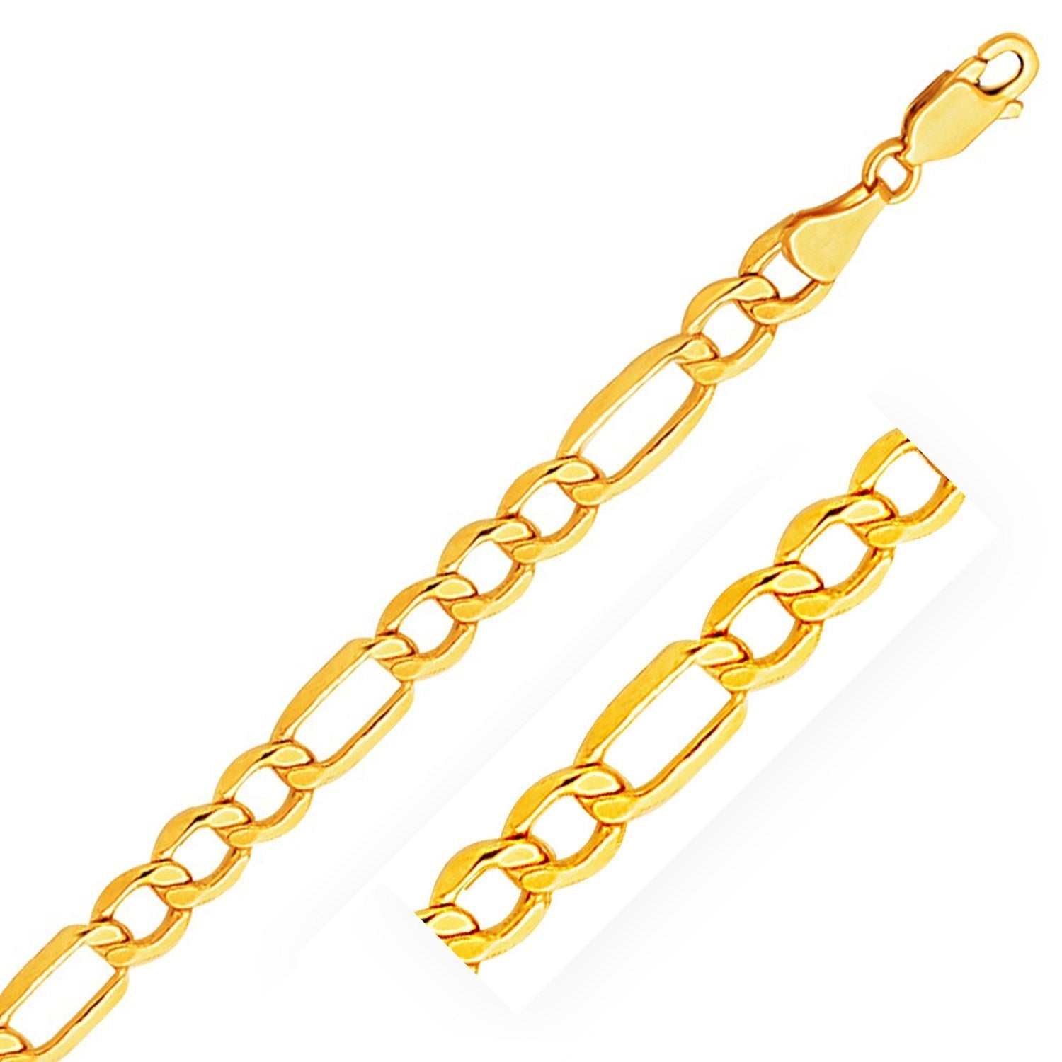 10k Yellow Gold Lite Figaro Bracelet (6.60 mm)