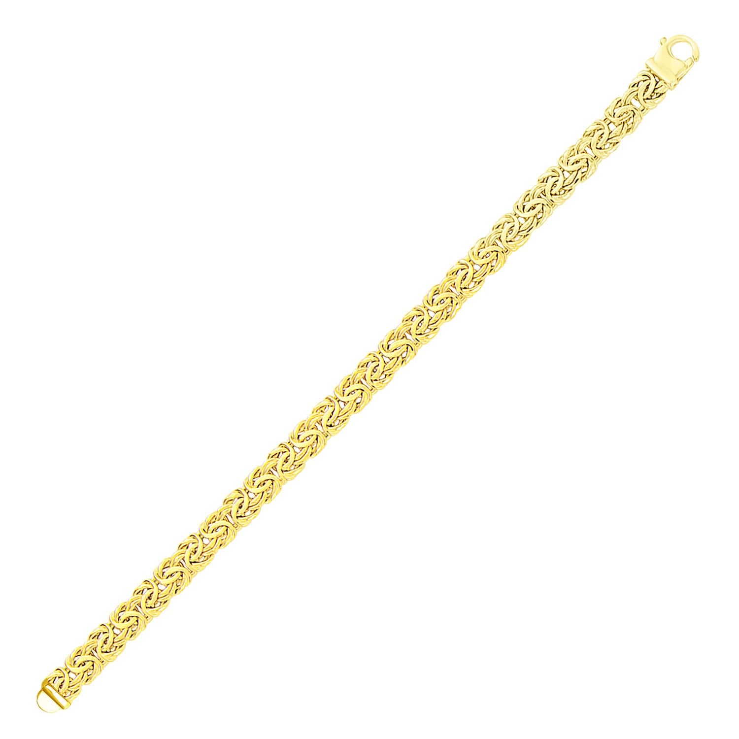 14k Yellow Gold Byzantine Style Chain Bracelet (7.20 mm)
