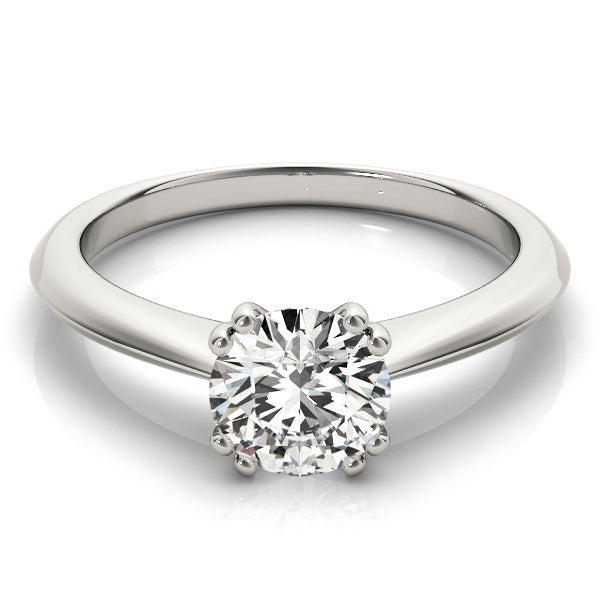 14k White Gold Double Prong Set Solitaire Diamond Engagement Ring (1 cttw)