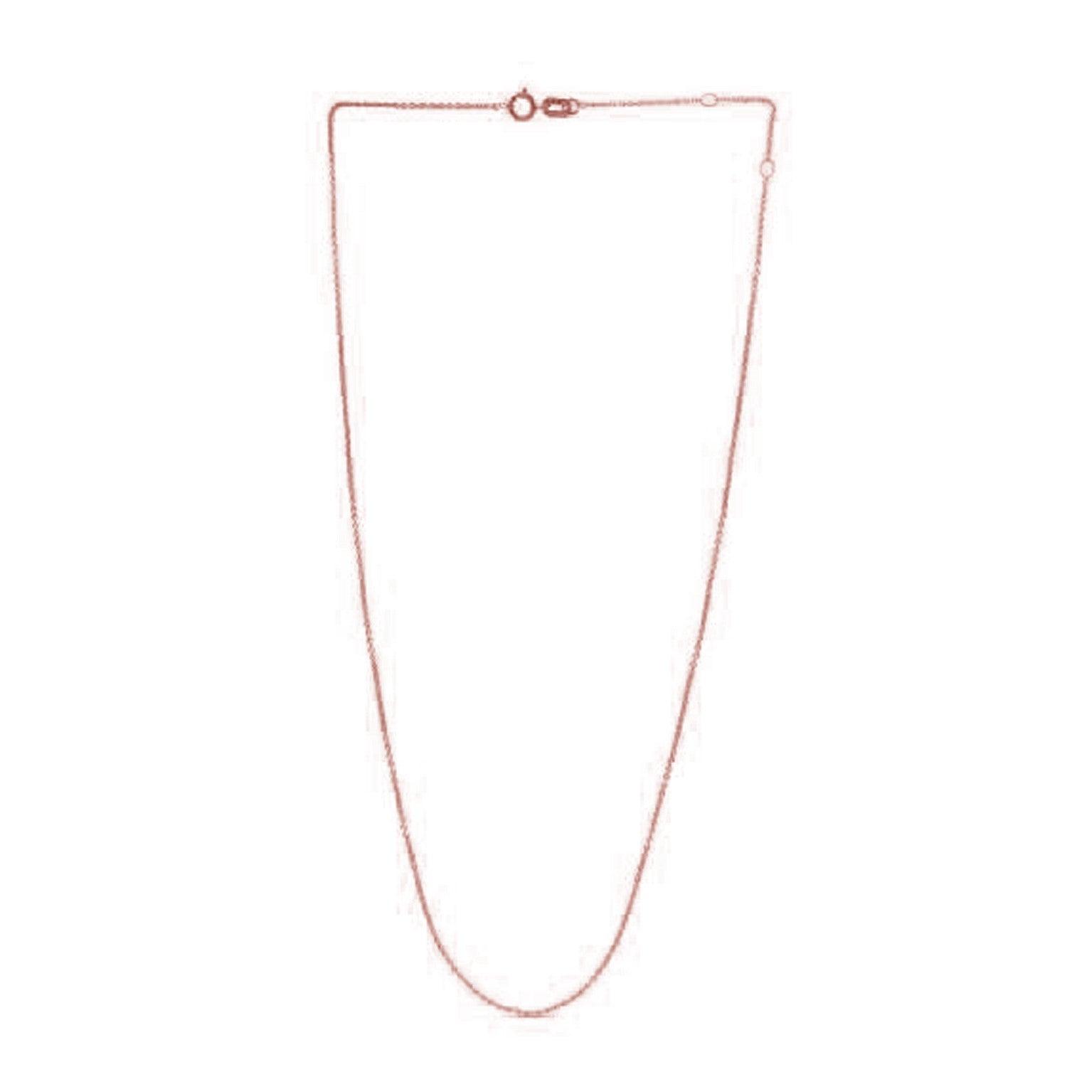 Adjustable Cable Chain in 14k Rose Gold (0.97 mm)