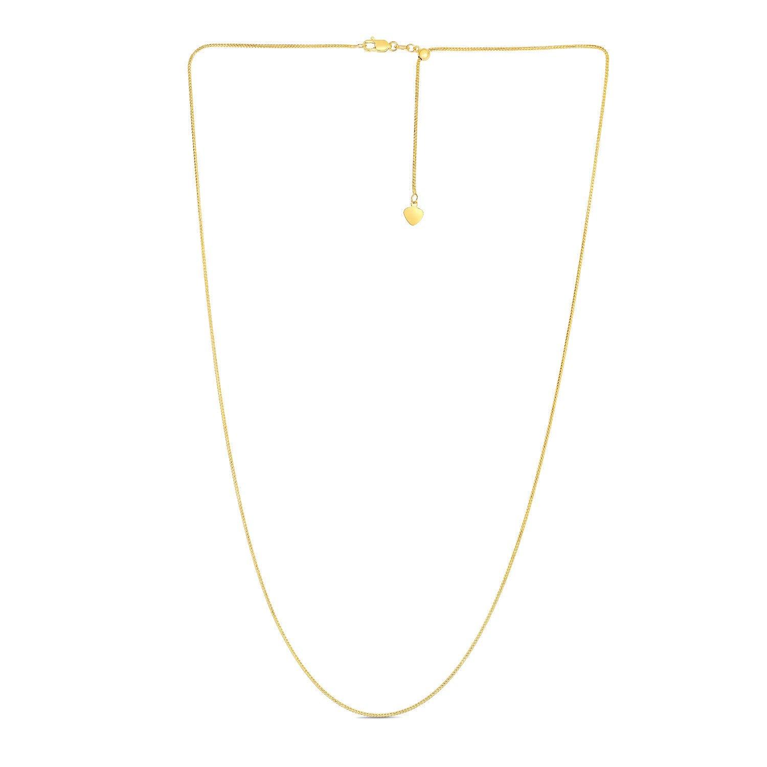 14k Yellow Gold Adjustable Franco Chain (1.00 mm)