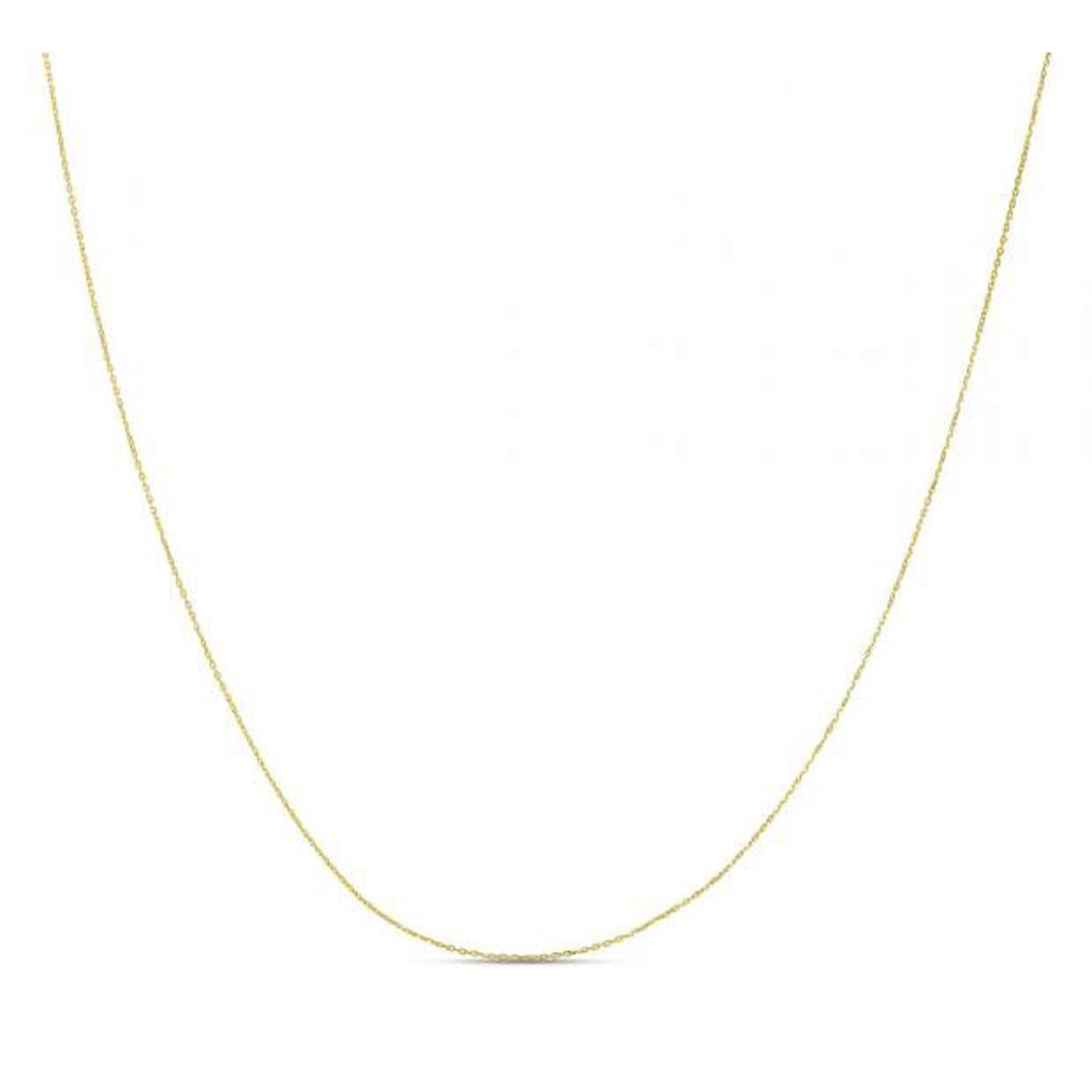 Double Extendable Diamond Cut Cable Chain in Yellow Gold (0.87 mm)