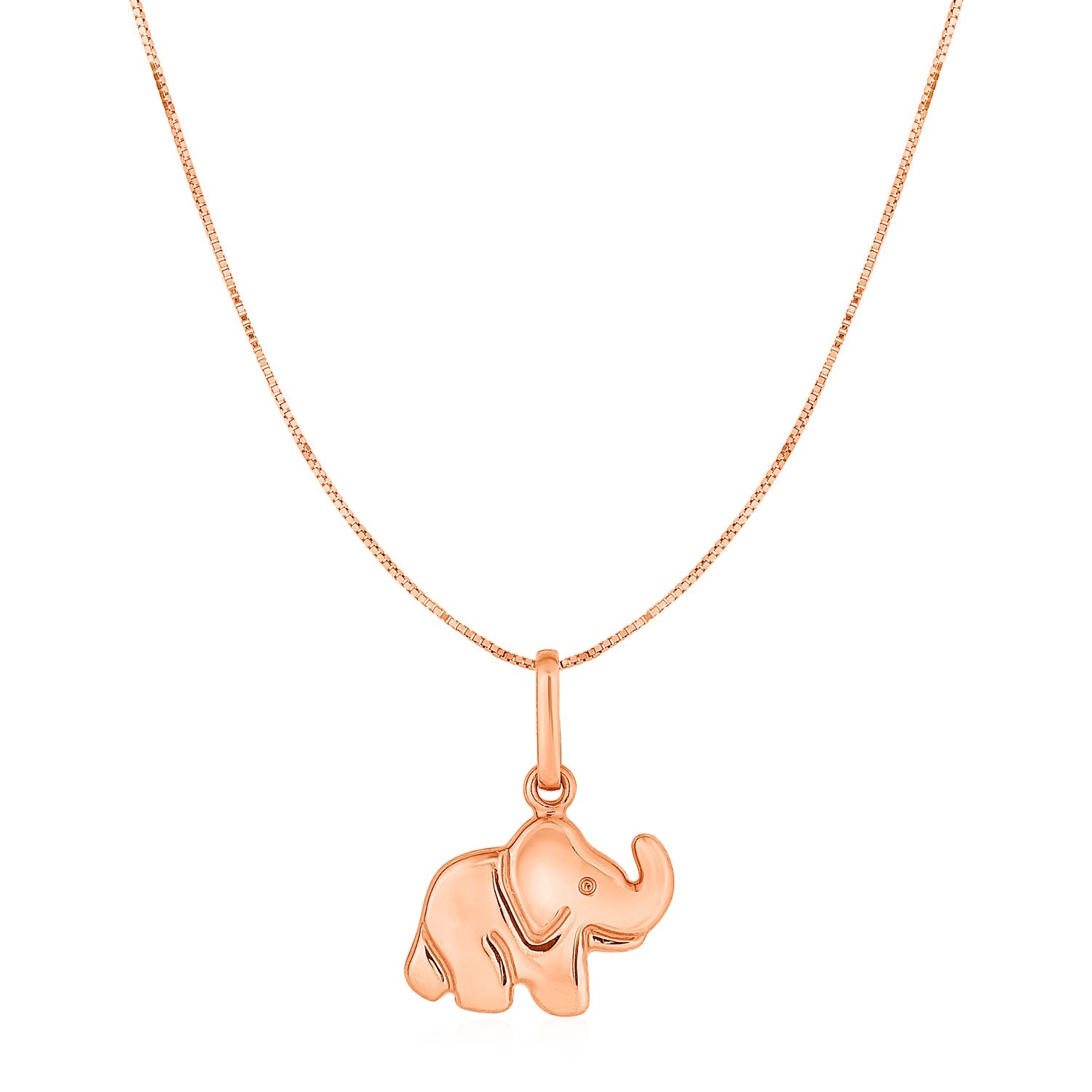 Elephant Pendant in 10k Rose Gold