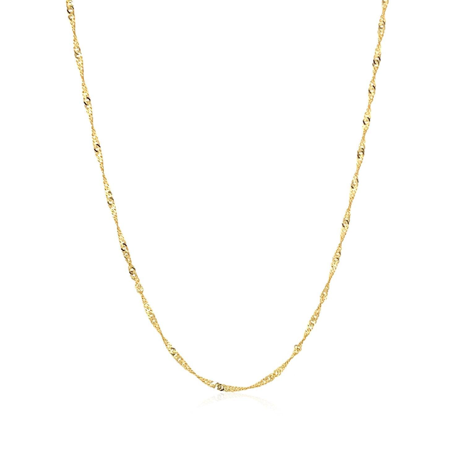 14k Yellow Gold Singapore Chain (1.30 mm)