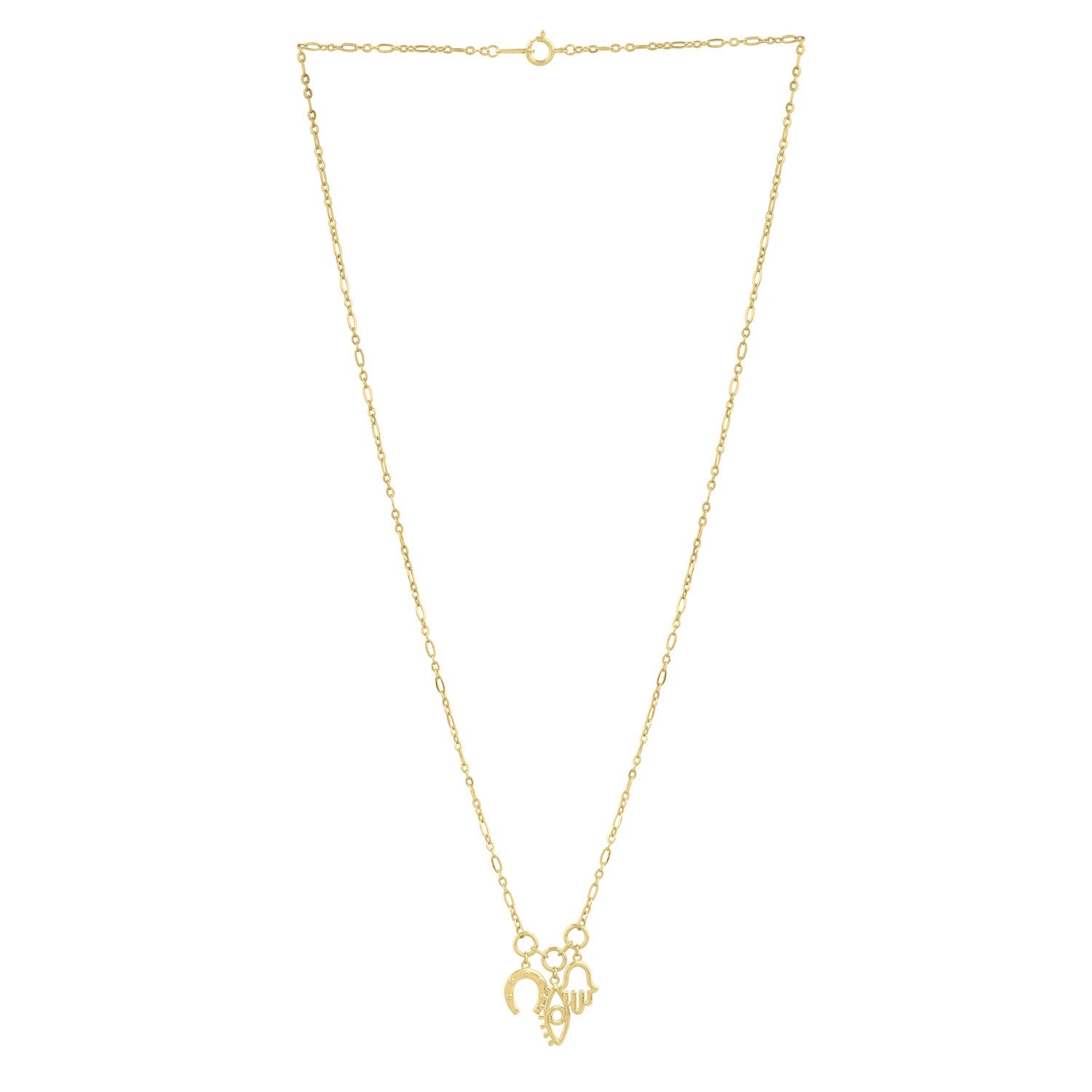 14K Yellow Gold Lucky Charms Necklace