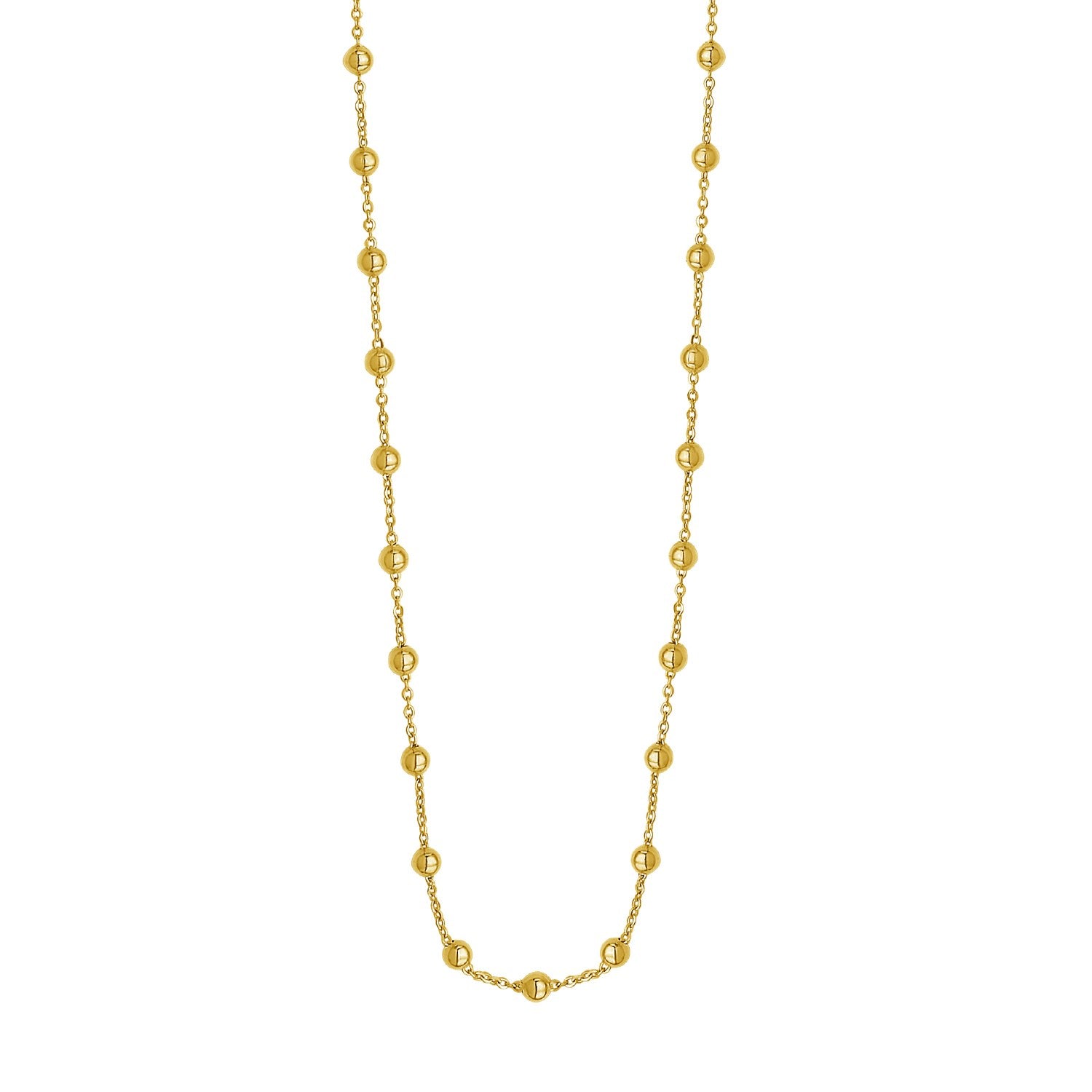 Layering Saturn Bead Necklace in 14K Yellow Gold