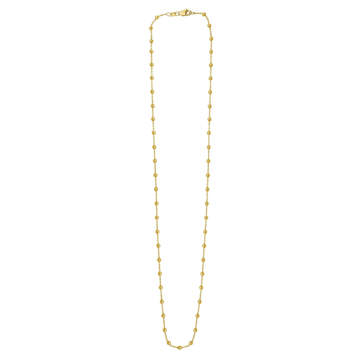 Layering Saturn Bead Necklace in 14K Yellow Gold