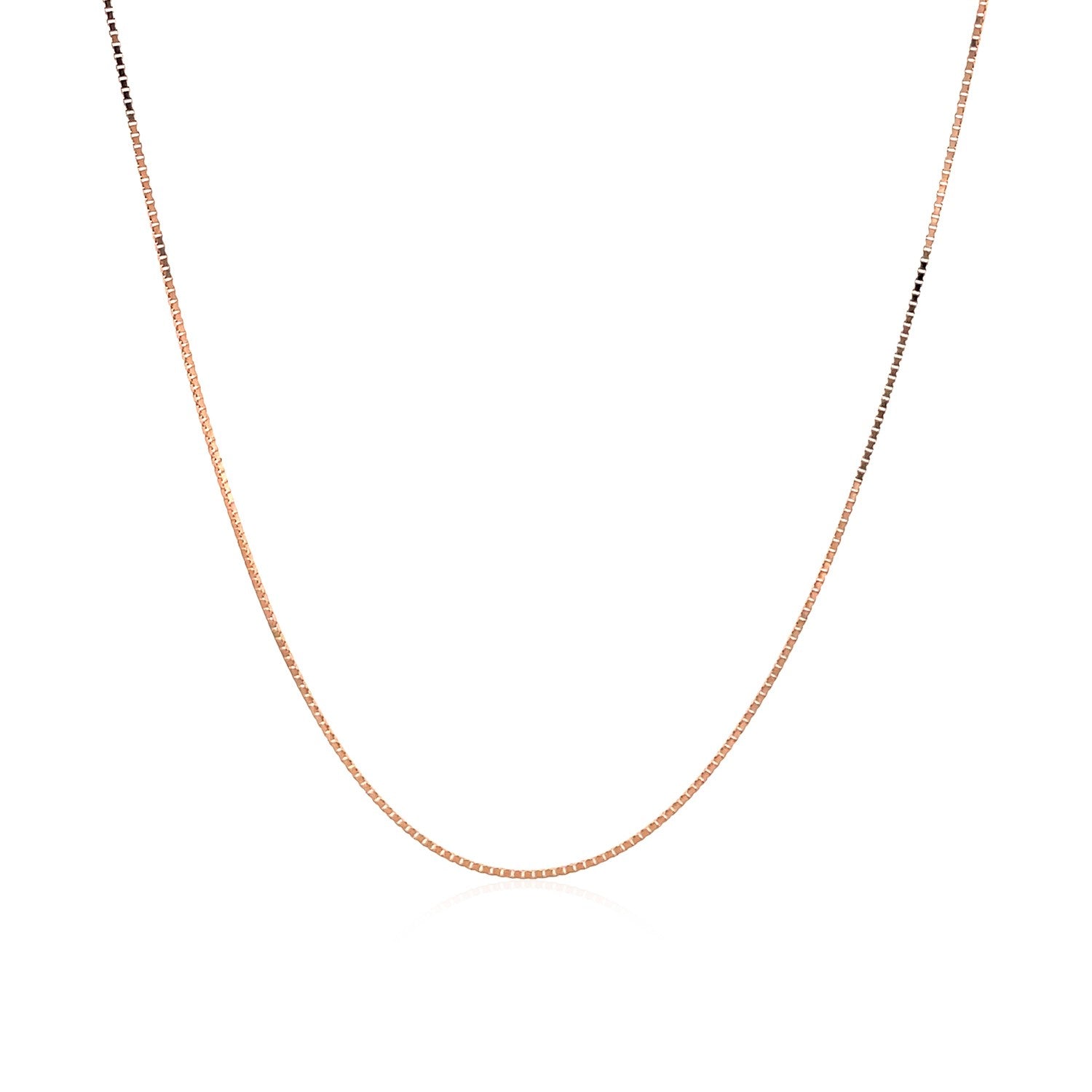 14k Rose Gold Classic Box Chain (0.60 mm)