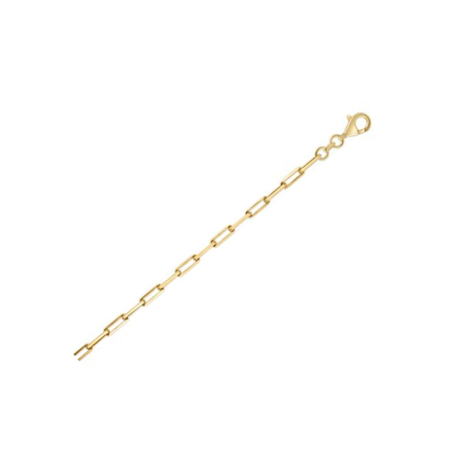 Sterling Silver Gold Plated Paperclip Chain (2.95 mm)