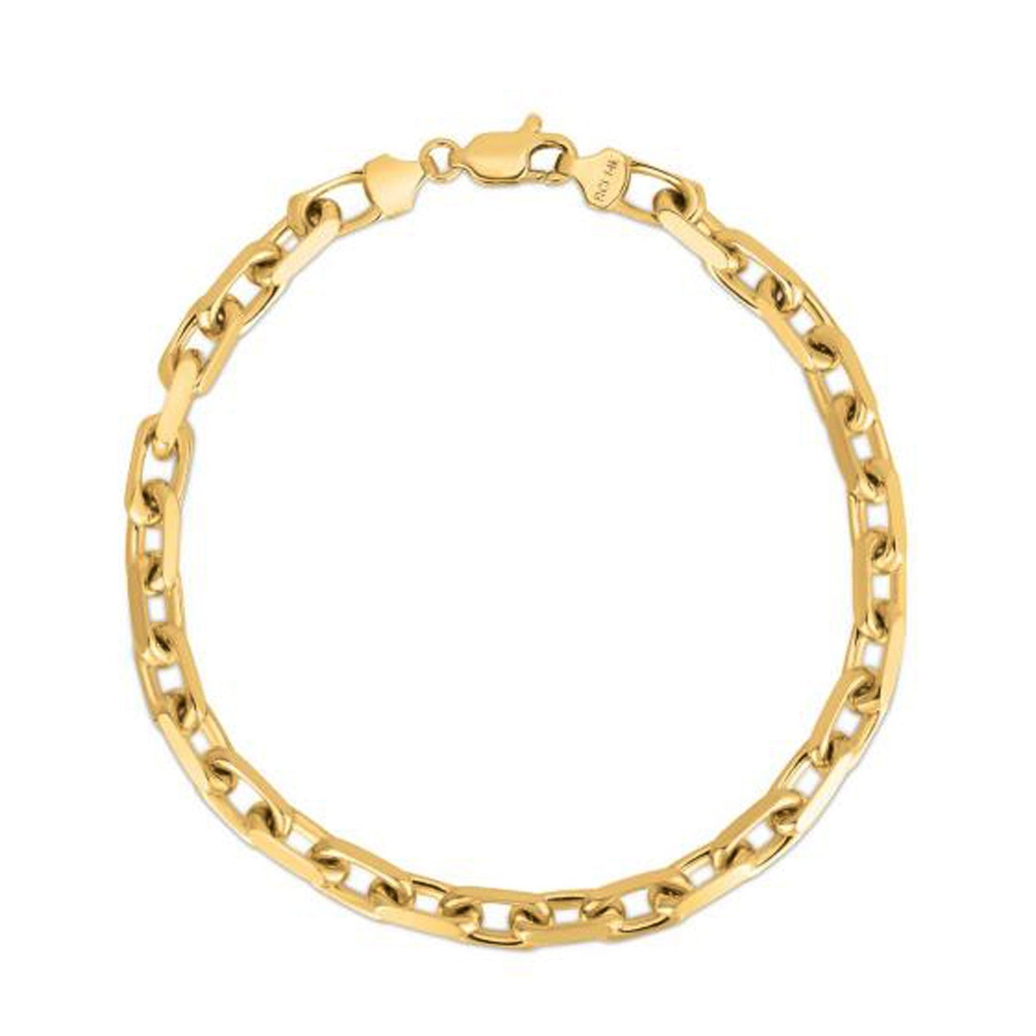 14k Yellow Gold French Cable Chain Bracelet  (4.80 mm)