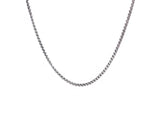 14k White Gold Round Box Chain 1.35 mm