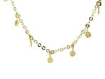 Choker Necklace with Hammered Beads in 14k Yellow Gold