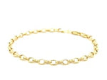 14k Yellow Gold Oval Rolo Bracelet  (3.20 mm)