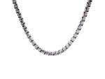 Sterling Silver Rhodium Plated Round Box Chain (3.00 mm)