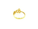 14k Yellow Gold Ring with Love