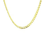 14k Yellow Gold Solid Curb Chain (3.60 mm)