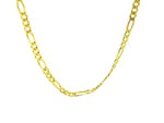 14k Yellow Gold Solid Figaro Chain (3.00 mm)