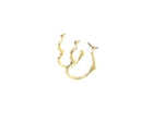 10k Yellow Gold Heart Hoop Earrings