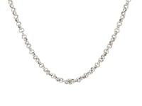 2.3mm 10k White Gold Rolo Chain