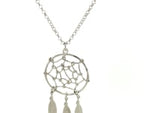 Sterling Silver 17 inch Necklace with Dream Catcher Pendant