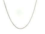 14k White Gold Adjustable Cable Chain (1.10 mm)