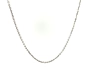 14k White Gold Adjustable Cable Chain 0.9mm