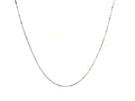 18k White Gold Box Chain 0.6mm