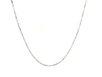 18k White Gold Box Chain 0.6mm (0.60 mm)