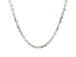 14k White Gold Diamond Cut Cable Link Chain (2.90 mm)