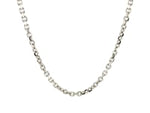 3.1mm 14k White Gold Diamond Cut Cable Link Chain