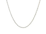 14k White Gold Round Cable Link Chain 1.5mm