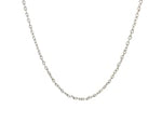 14k White Gold Round Cable Link Chain (1.50 mm)