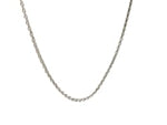 Sterling Silver Rhodium Plated Wheat Chain (1.50 mm)