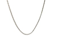 Sterling Silver Rhodium Plated Wheat Chain 1.5mm