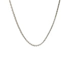 Sterling Silver Rhodium Plated Wheat Chain (1.50 mm)