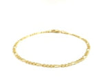 2.8mm 14k Yellow Gold Figaro Anklet