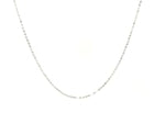 14k White Gold Diamond-Cut Bead Chain (0.90 mm)