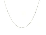 14k White Gold Diamond-Cut Bead Chain 1.0mm