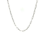 14K White Gold Paperclip Chain (2.50 mm)