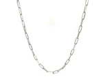 18K White Gold Paperclip Chain (2.5mm)