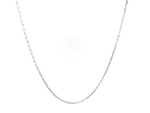 Sterling Silver Rhodium Plated Cable Chain (0.80 mm)