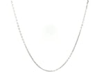 10k White Diamond Cut Cable Link Chain (0.87 mm)