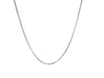 Sterling Silver Rhodium Plated Cable Chain (1.40 mm)